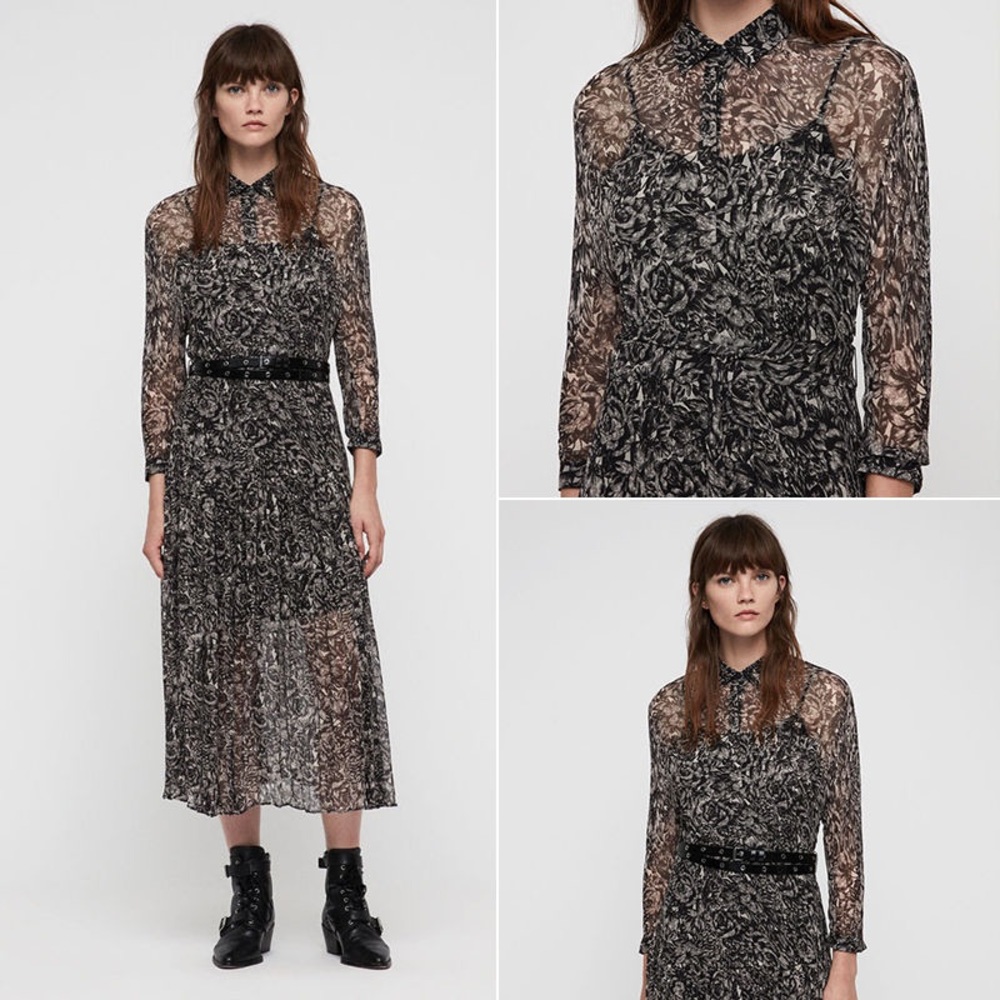 AllSaints ‘Eley’ midi dress.